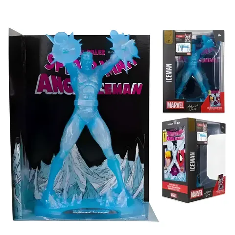 McFarlane Marvel Iceman Red Platinum 1:6 Scale Collectible with Scene