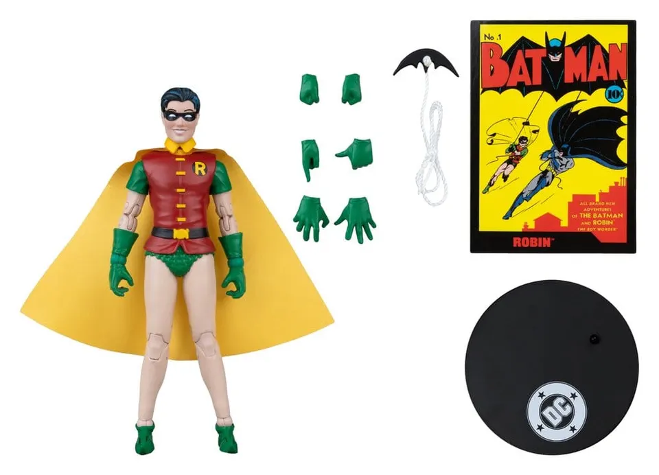McFarlane Toys DC 7in Robin (Dick Grayson) Action Figure with Comic - Image 2