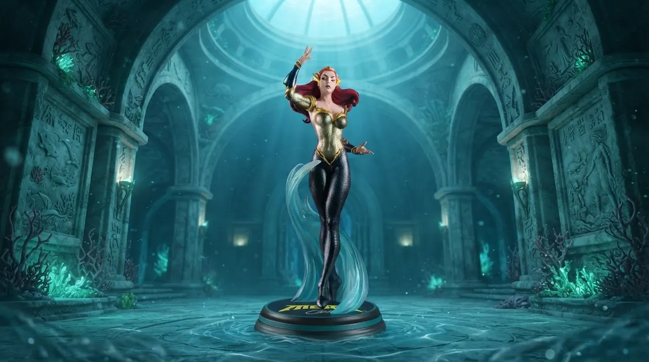 McFarlane Toys DC Cover Girls Mera J. Scott Campbell 1:8 Estatua de Resina - Image 7