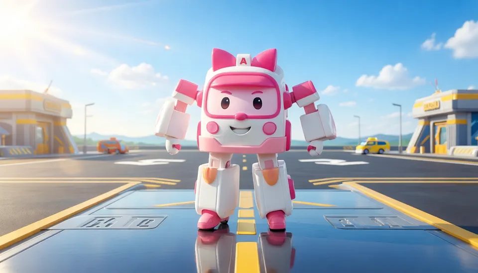 Rocco Giocattoli Robocar Poli Transformable Figures Set