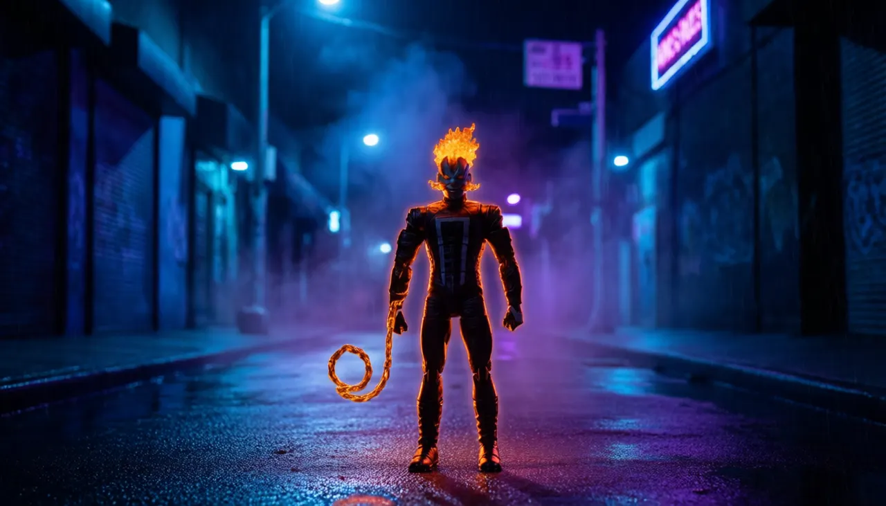 Hasbro Marvel Legends Ghost Rider (Robbie Reyes) 6" Figure BAF - Image 9
